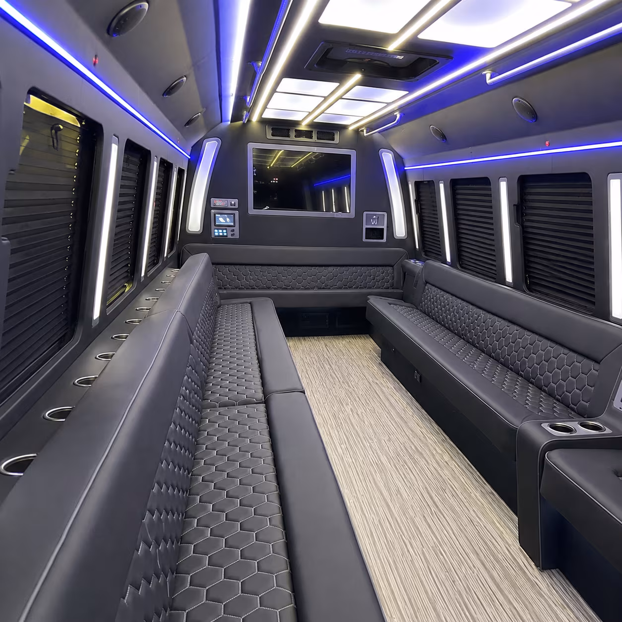 Albuquerque Sporting Event Transportation party bus interior