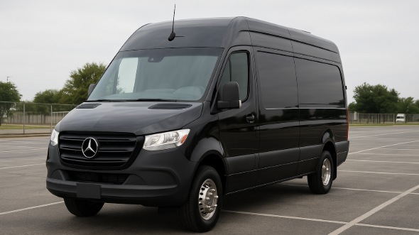 Exterior of Albuquerque Party Bus Company's 14 Passenger Sprinter Limousine in Albuquerque