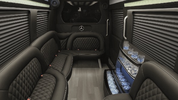 Interior of Albuquerque Party Bus Company's 15 Passenger Party Bus in Albuquerque