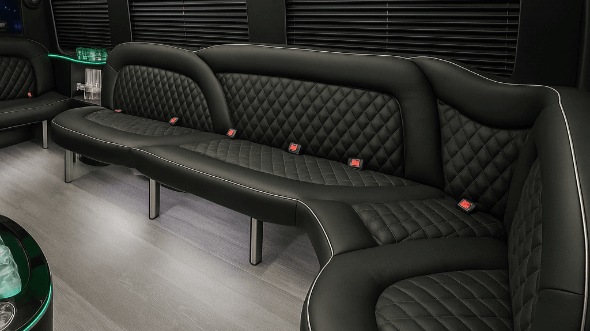 Interior of Albuquerque Party Bus Company's 18 Passenger Party Bus in Albuquerque