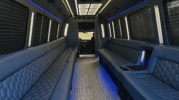 18 passenger party bus interior