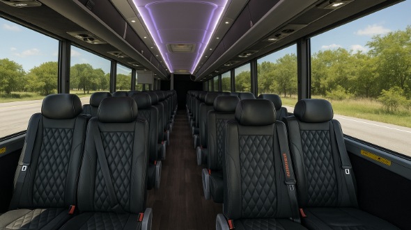 Interior of Charter Bus Company Albuquerque's 25 Passenger Minibus in Albuquerque
