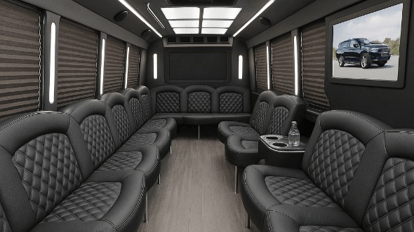 Interior of Charter Bus Company Amarillo's 25 Passenger Party Bus in Amarillo