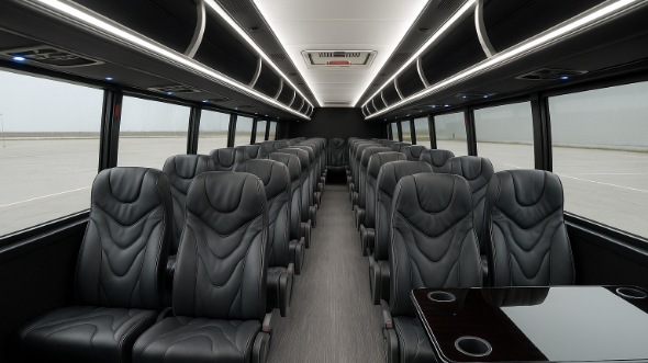 Interior of Charter Bus Company Albuquerque's 28 Passenger Minibus in Albuquerque