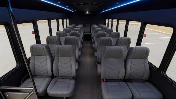 Interior of Charter Bus Company Albuquerque's 30 Passenger Minibus in Albuquerque