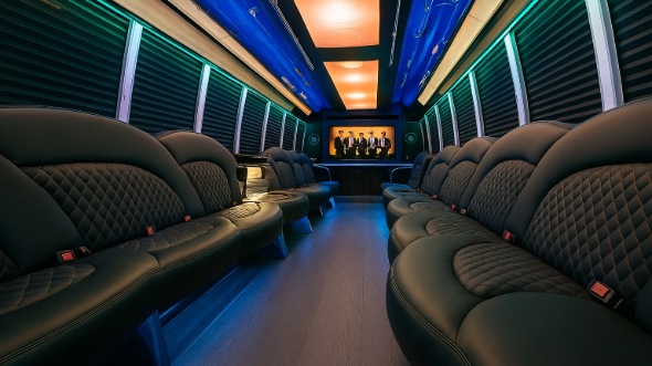 Interior of Albuquerque Party Bus Company's 30 Passenger Party Bus in Albuquerque