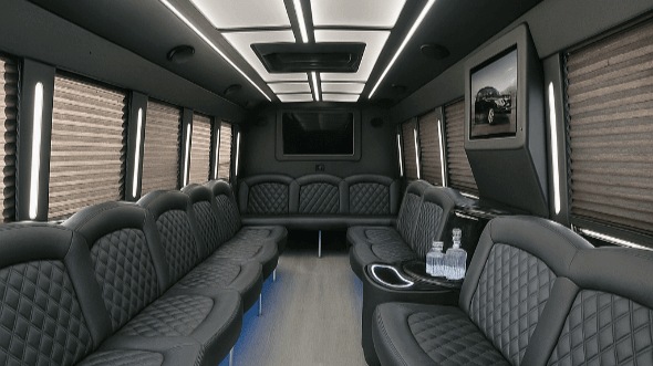 Interior of Albuquerque Party Bus Company's 40 Passenger Party Bus in Albuquerque