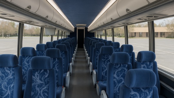 Interior of Charter Bus Company Albuquerque's 45 Passenger Charter Bus in Albuquerque