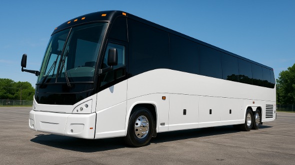 Exterior of Charter Bus Company Albuquerque's 47 Passenger Charter Bus in Albuquerque