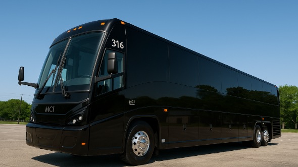Exterior of Charter Bus Company Albuquerque's 48 Passenger Charter Bus in Albuquerque
