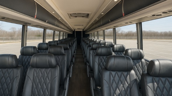 Interior of Charter Bus Company Albuquerque's 48 Passenger Charter Bus in Albuquerque
