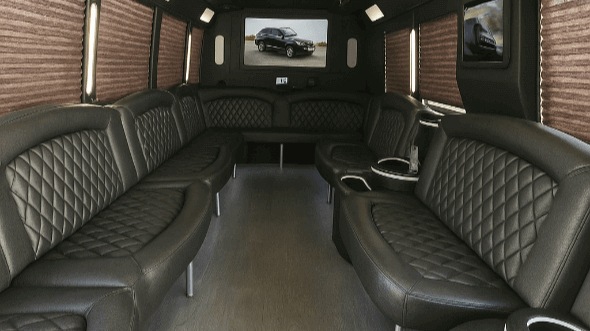 Interior of Charter Bus Company Flagstaff's 50 Passenger Party Bus in Flagstaff