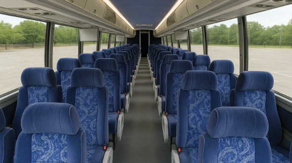 Interior of Charter Bus Company Albuquerque's 51 Passenger Charter Bus in Albuquerque