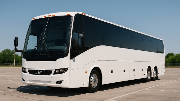 Exterior of Charter Bus Company Albuquerque's 54 Passenger Charter Bus in Albuquerque
