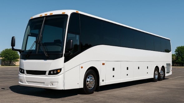 Exterior of Charter Bus Company Albuquerque's 55 Passenger Charter Bus in Albuquerque