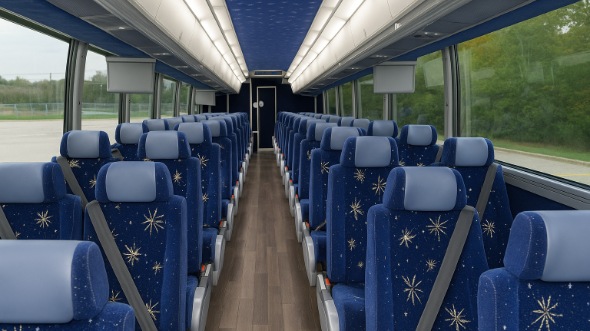 Interior of Charter Bus Company Albuquerque's 56 Passenger Charter Bus in Albuquerque