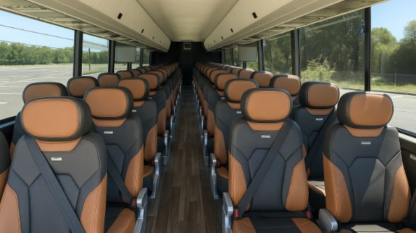 Interior of Charter Bus Company Albuquerque's ADA Charter Bus in Albuquerque