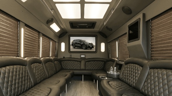 albuquerque 25 passenger party bus interior